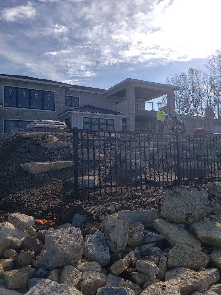 Finished ornamental fence installation on a residential property